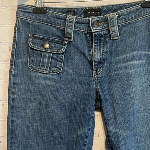 THE LIMITED Mid-Rise Jeans Shaping Stretch Denim Trouser Womens Sz 6 Flap Pocket